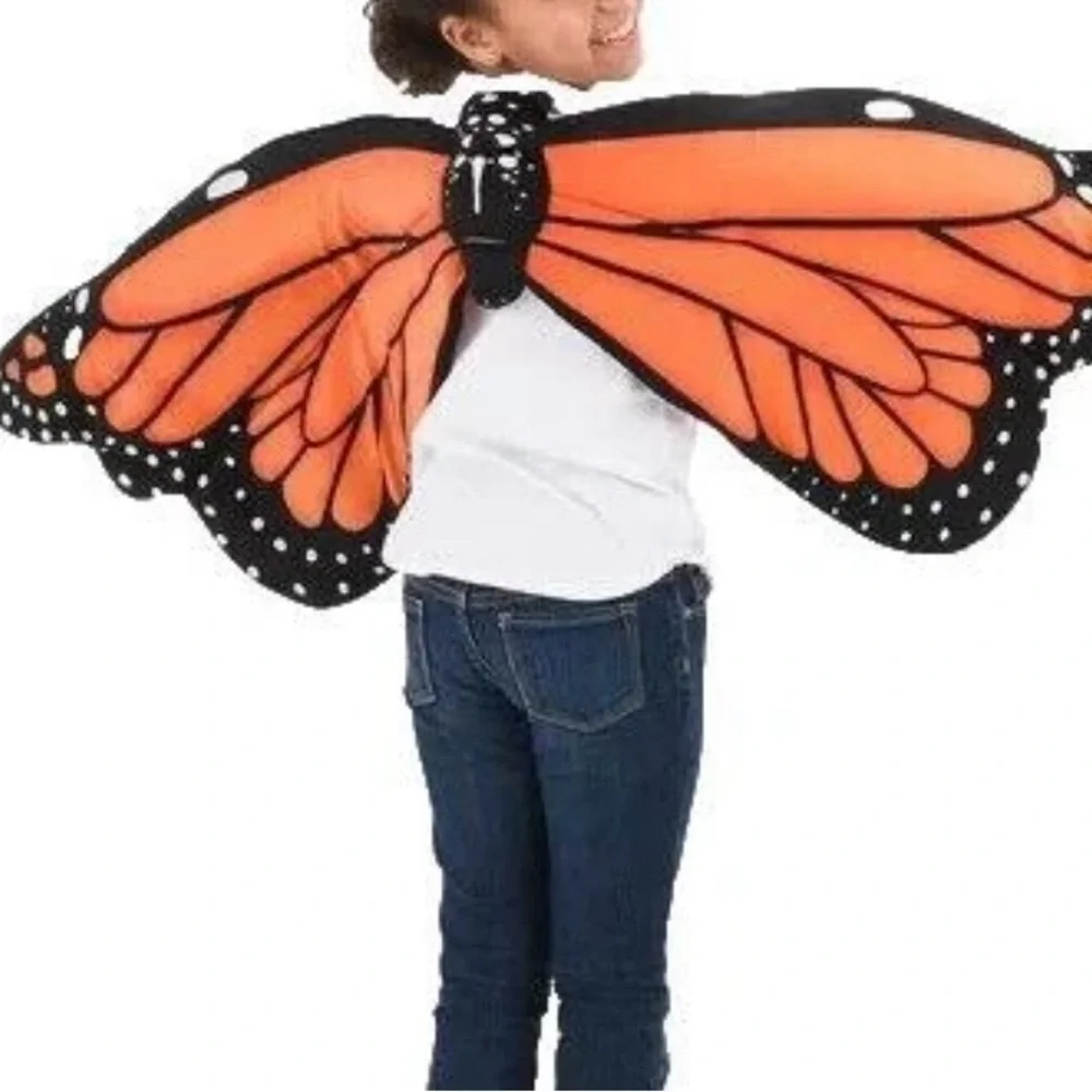 Monarch Butterfly Wings Plush Costume Cosplay Halloween Youth 48” Anime Game